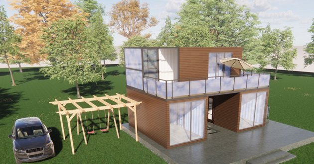 Renderings Of Two Bedrooms And One Living Room Homestay